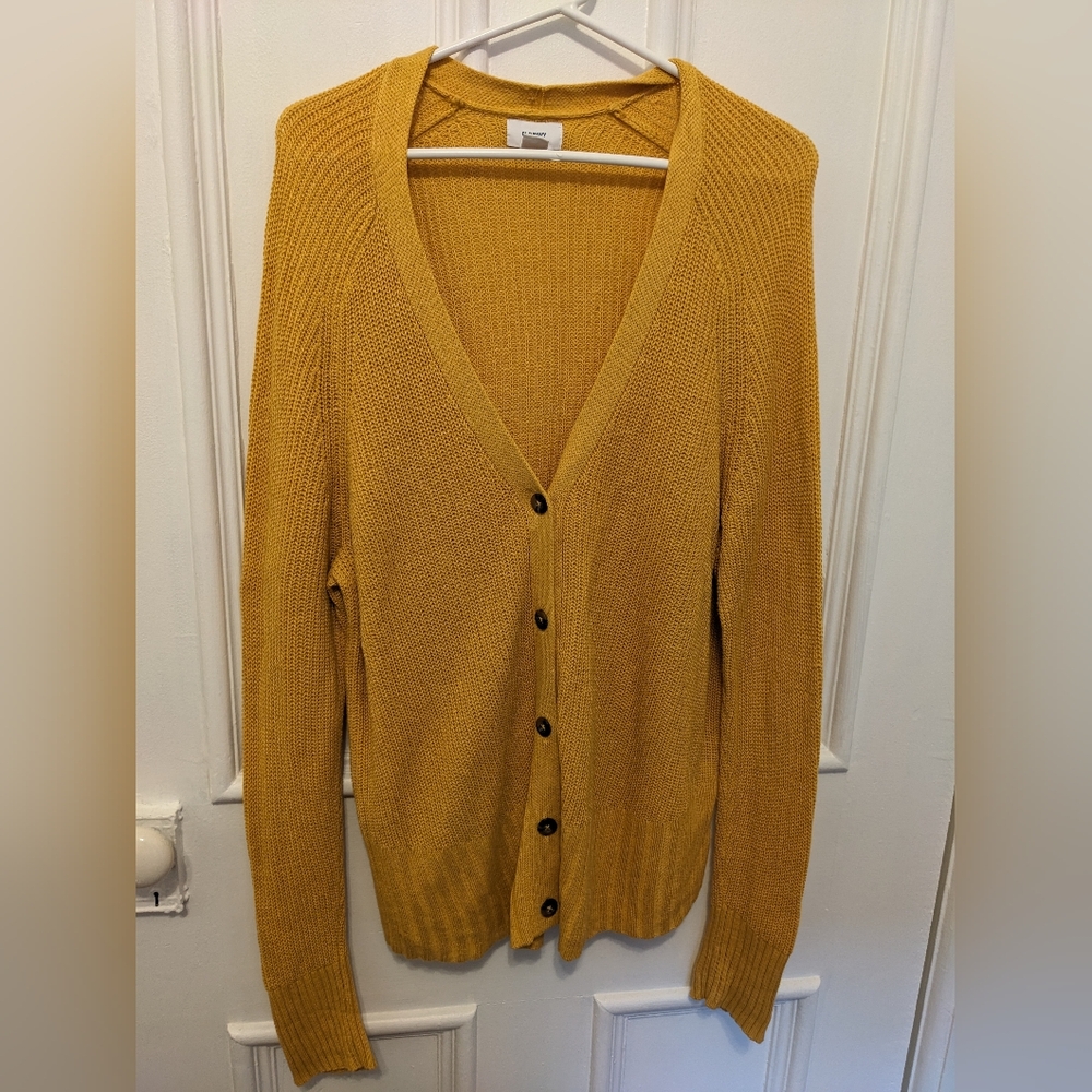 Mustard Cardigan Sweater old Navy